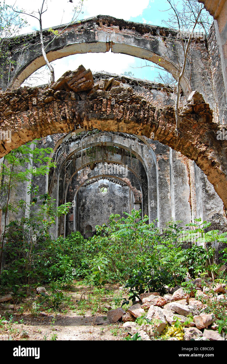 Hacienda dei Tabi rovine, Ruta Puuc, Yucatan, Messico Foto Stock