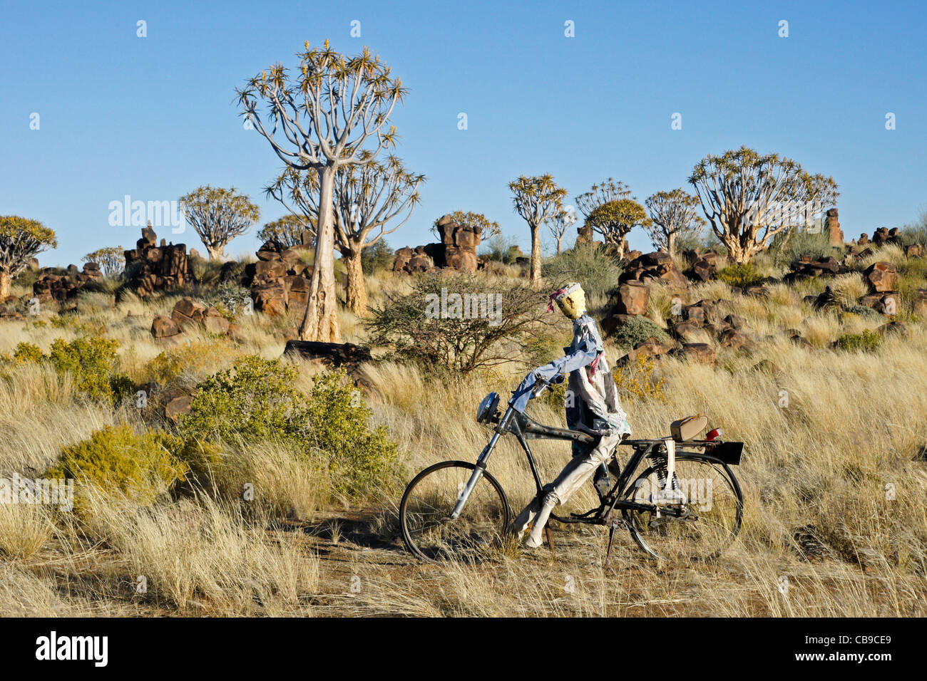 "Junkyard art' a Garas Quiver Tree Park, Gariganus Farm, Namibia Foto Stock