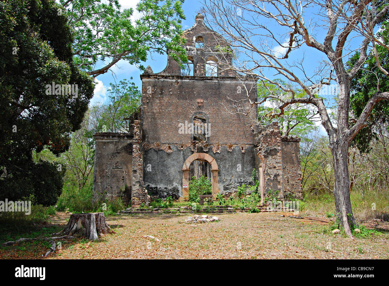 Hacienda dei Tabi rovine, Ruta Puuc, Yucatan, Messico Foto Stock