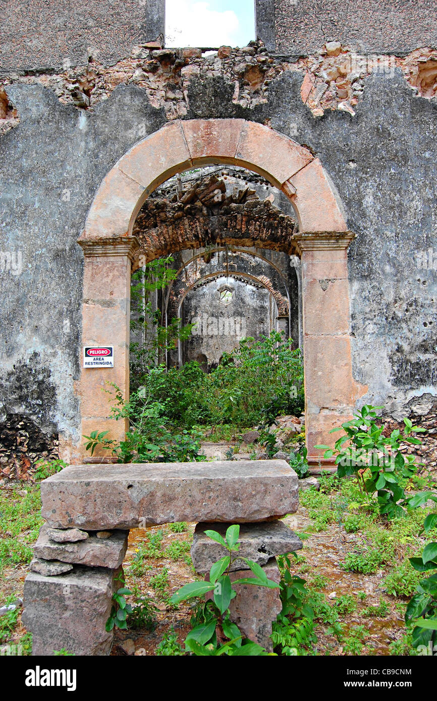 Hacienda dei Tabi rovine, Ruta Puuc, Yucatan, Messico Foto Stock