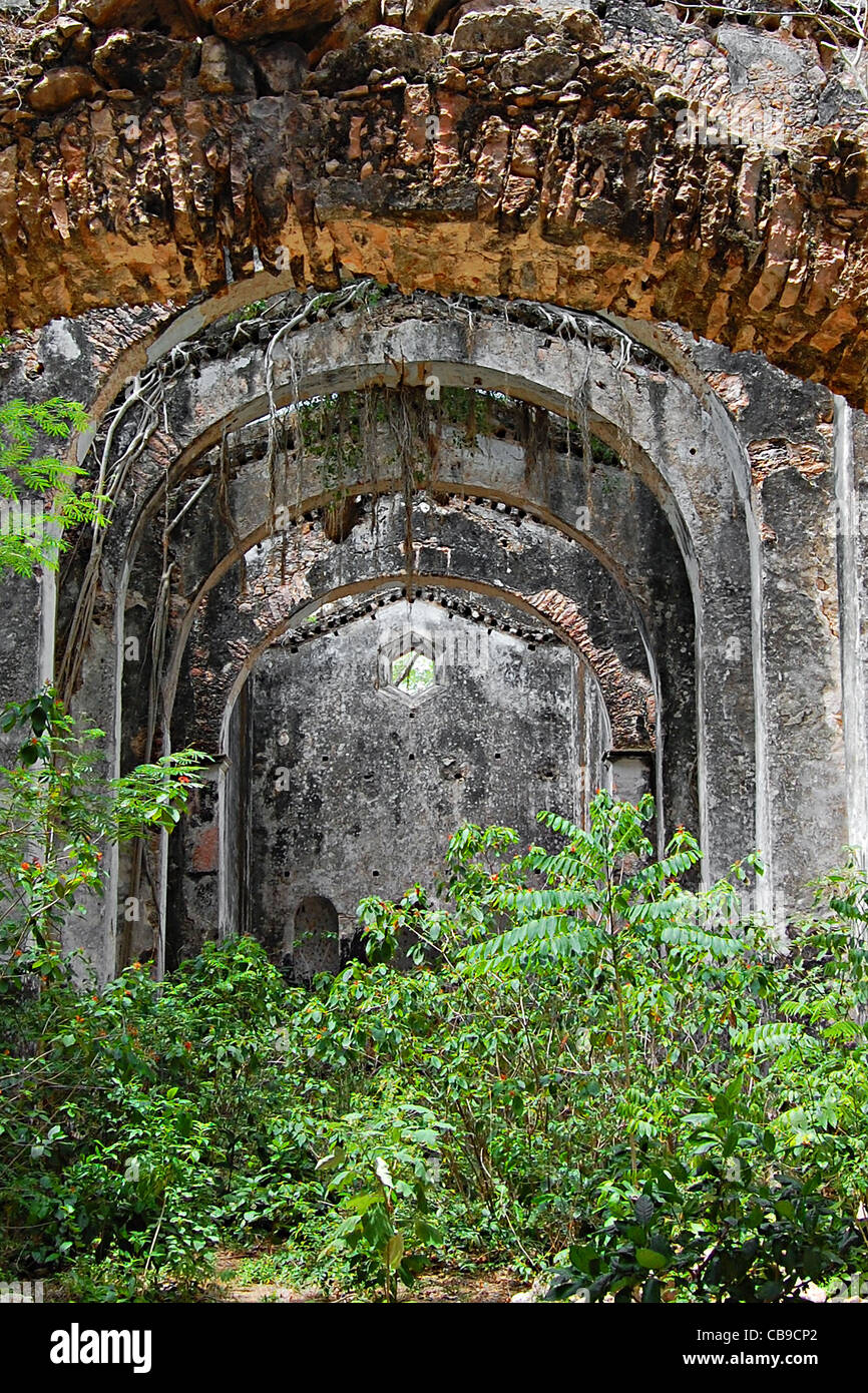 Hacienda dei Tabi rovine, Ruta Puuc, Yucatan, Messico Foto Stock