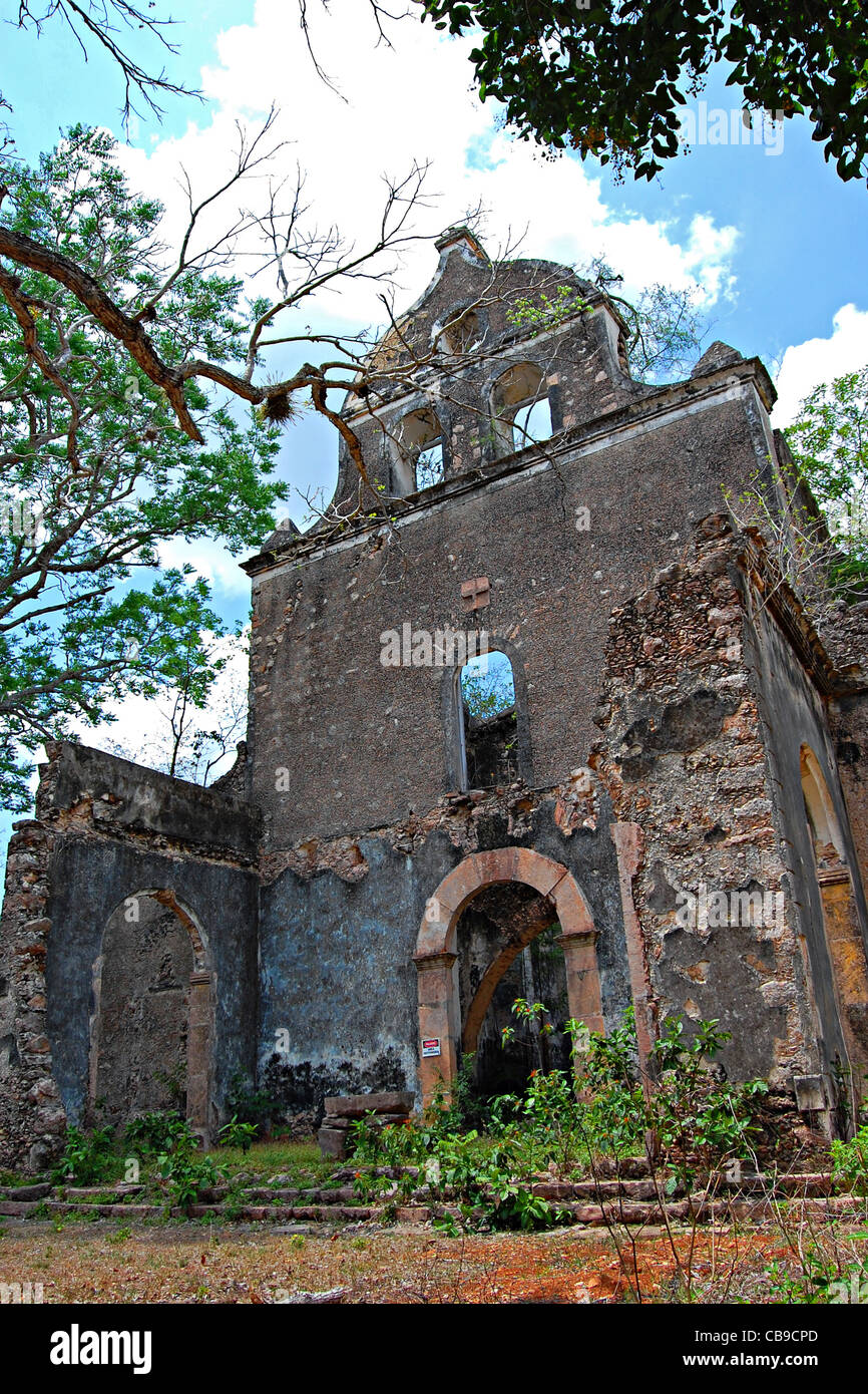 Hacienda dei Tabi rovine, Ruta Puuc, Yucatan, Messico Foto Stock