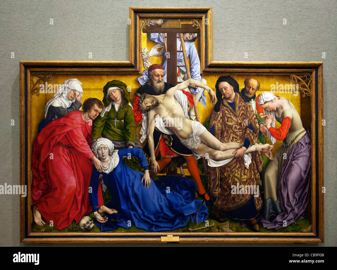 La deposizione, Discesa dalla Croce, Rogier van der Weyden, circa 1435, Museo Nacional del Prado, Madrid, Spagna Foto Stock