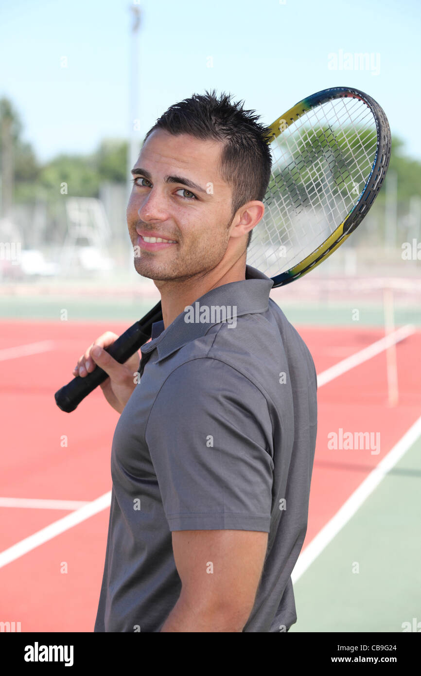 giocatore di tennis Foto Stock