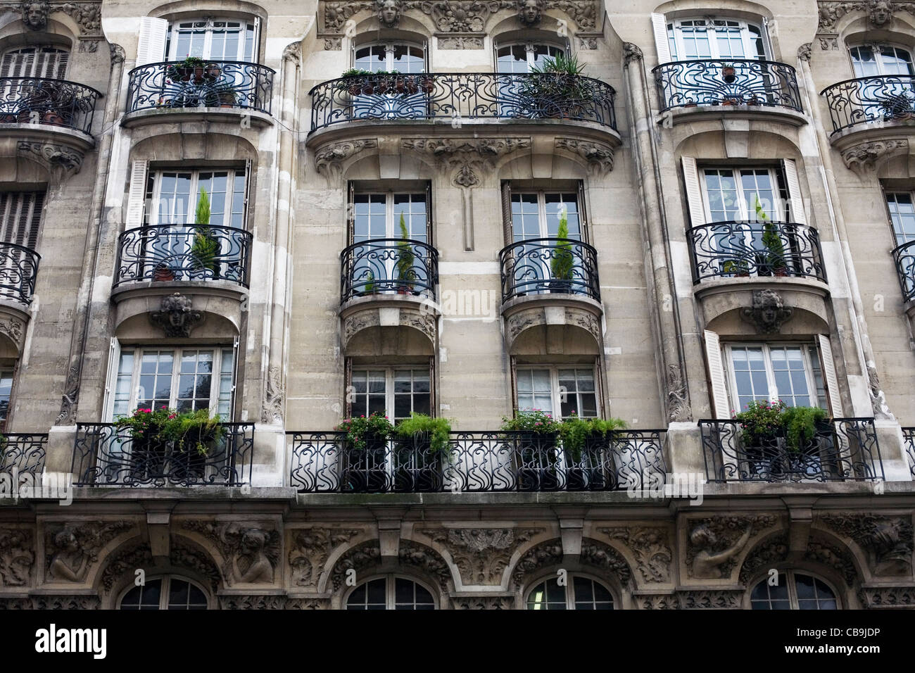 Architettura Art Nouveau Parigi Francia Foto Stock