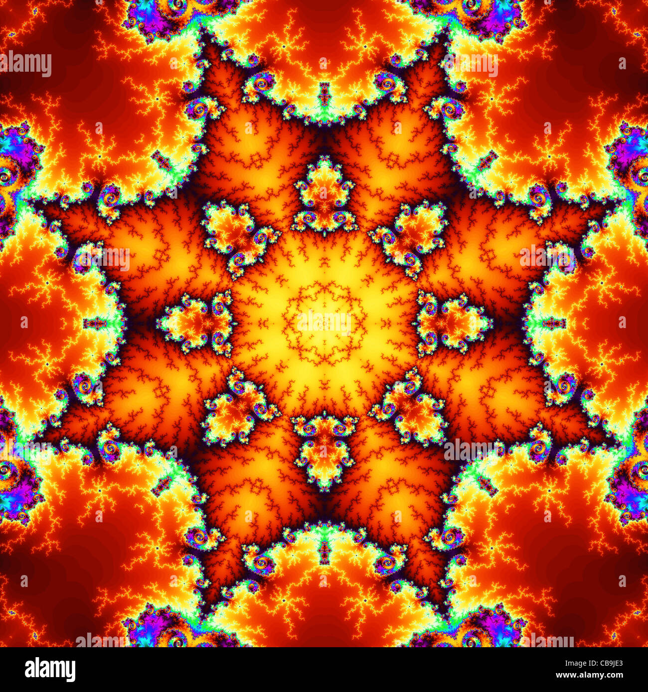 Fractal Design Caleidoscopio Foto Stock