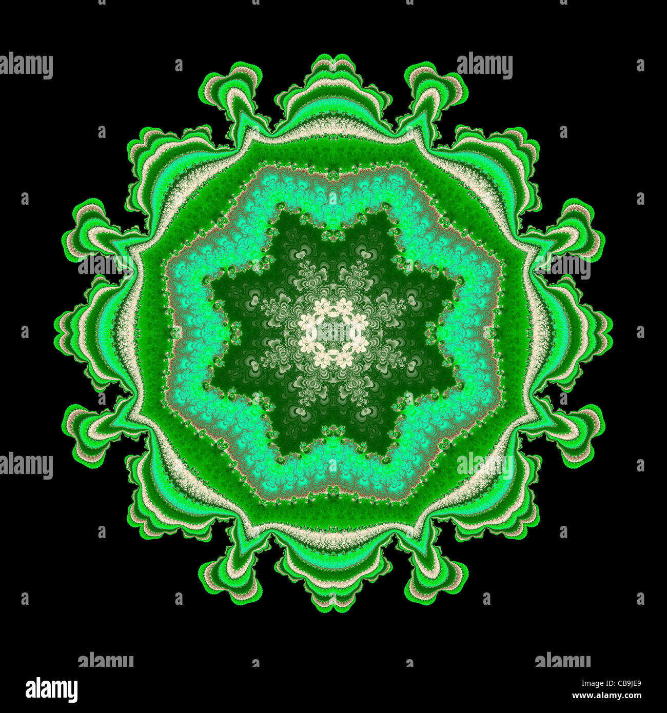 Verde Design Caleidoscopio Foto Stock