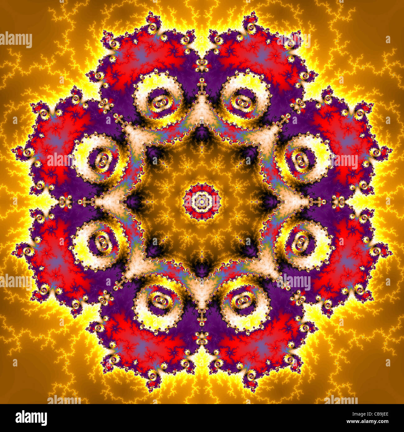 Fractal Design Caleidoscopio Foto Stock