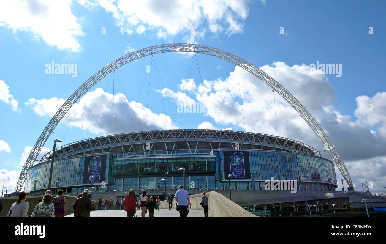 Lo stadio di Wembley con arch Foto Stock