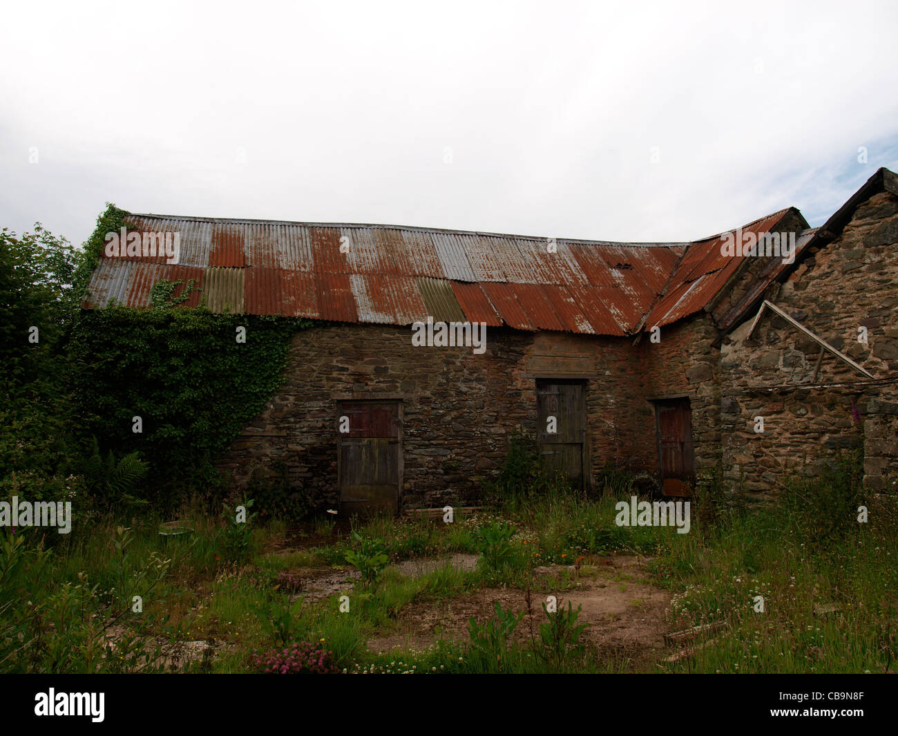Vecchia fattoria edifici, Somerset, Regno Unito Foto Stock