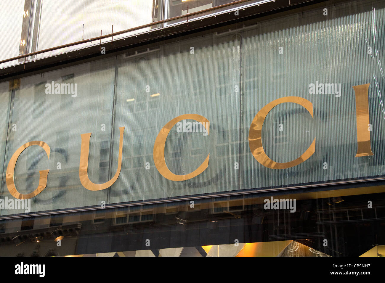Gucci negozio di fronte a New York. Foto Stock