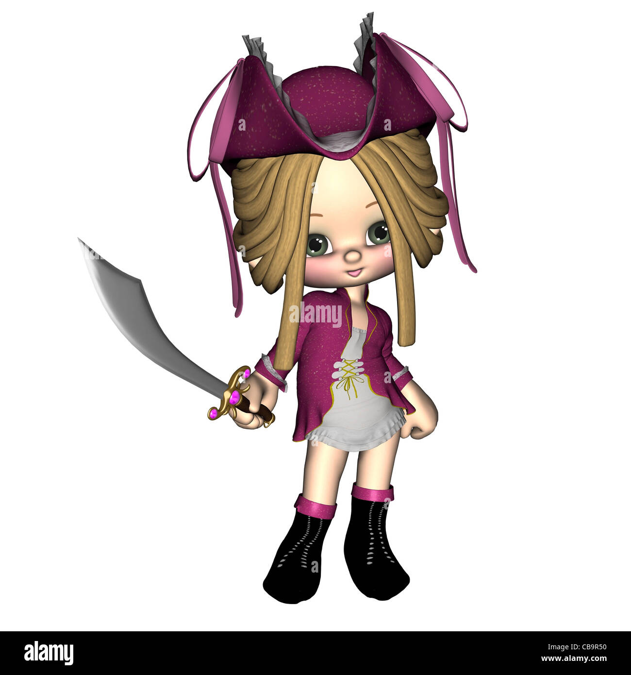 Carino Toon Pirate - femmina Foto Stock