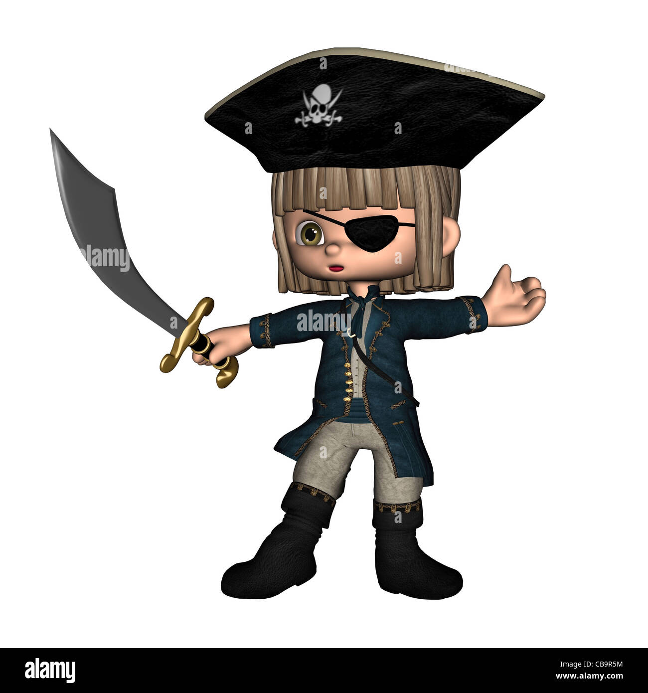 Carino Toon Pirate - maschio Foto Stock