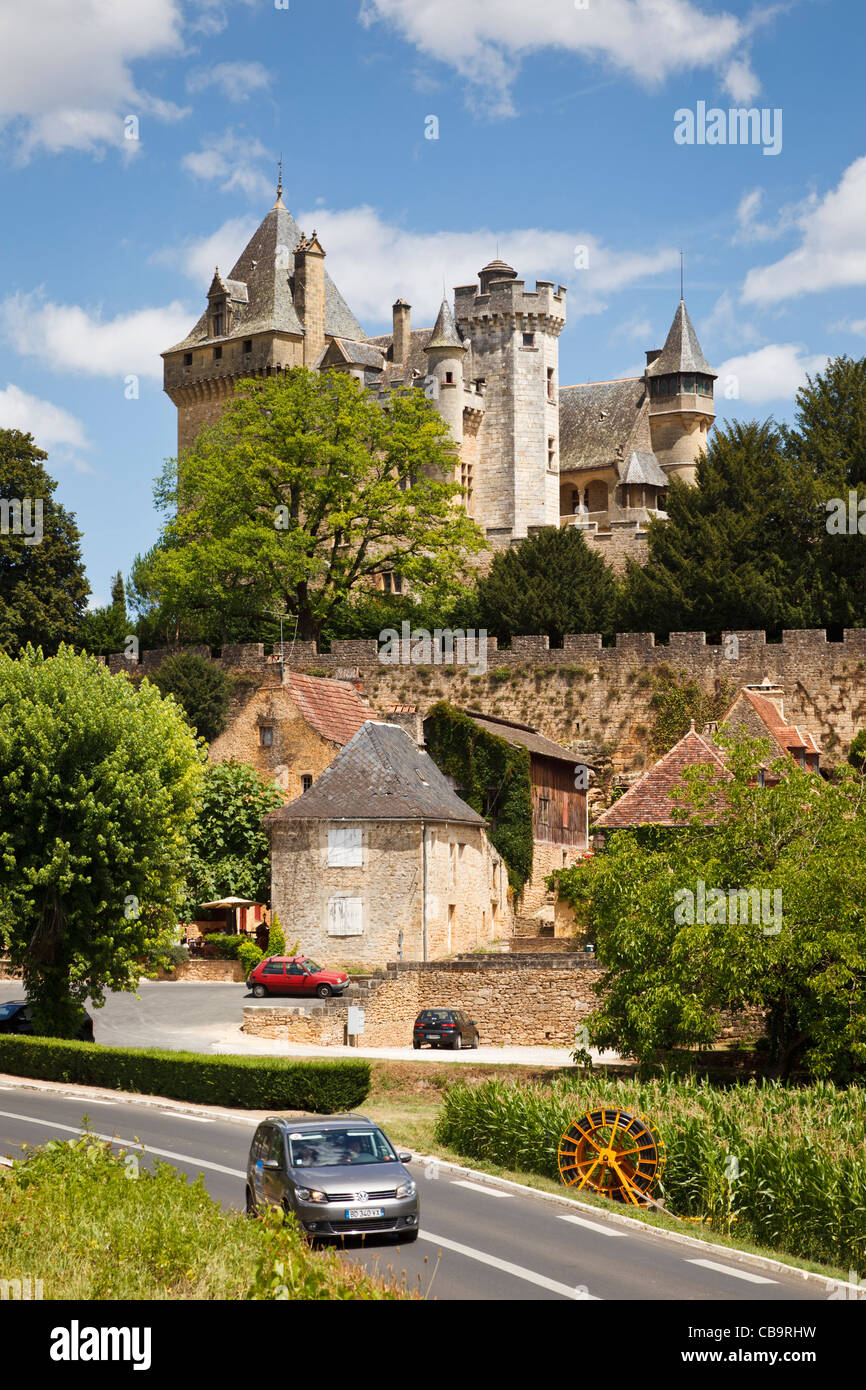 Dordogna, Chateau de Montfort, Vitrac, valle della Dordogna, Francia, Europa Foto Stock