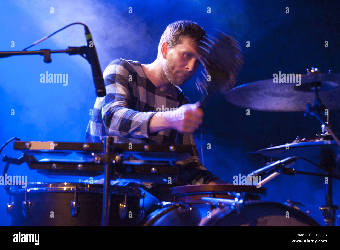 Andreas Werliin di Wildbirds & Peacedrums esegue a Roma Foto Stock