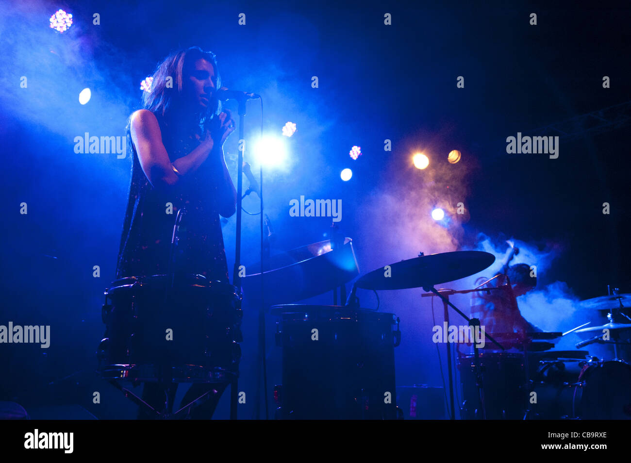 Mariam Wallentin di Wildbirds & Peacedrums esegue a Roma Foto Stock