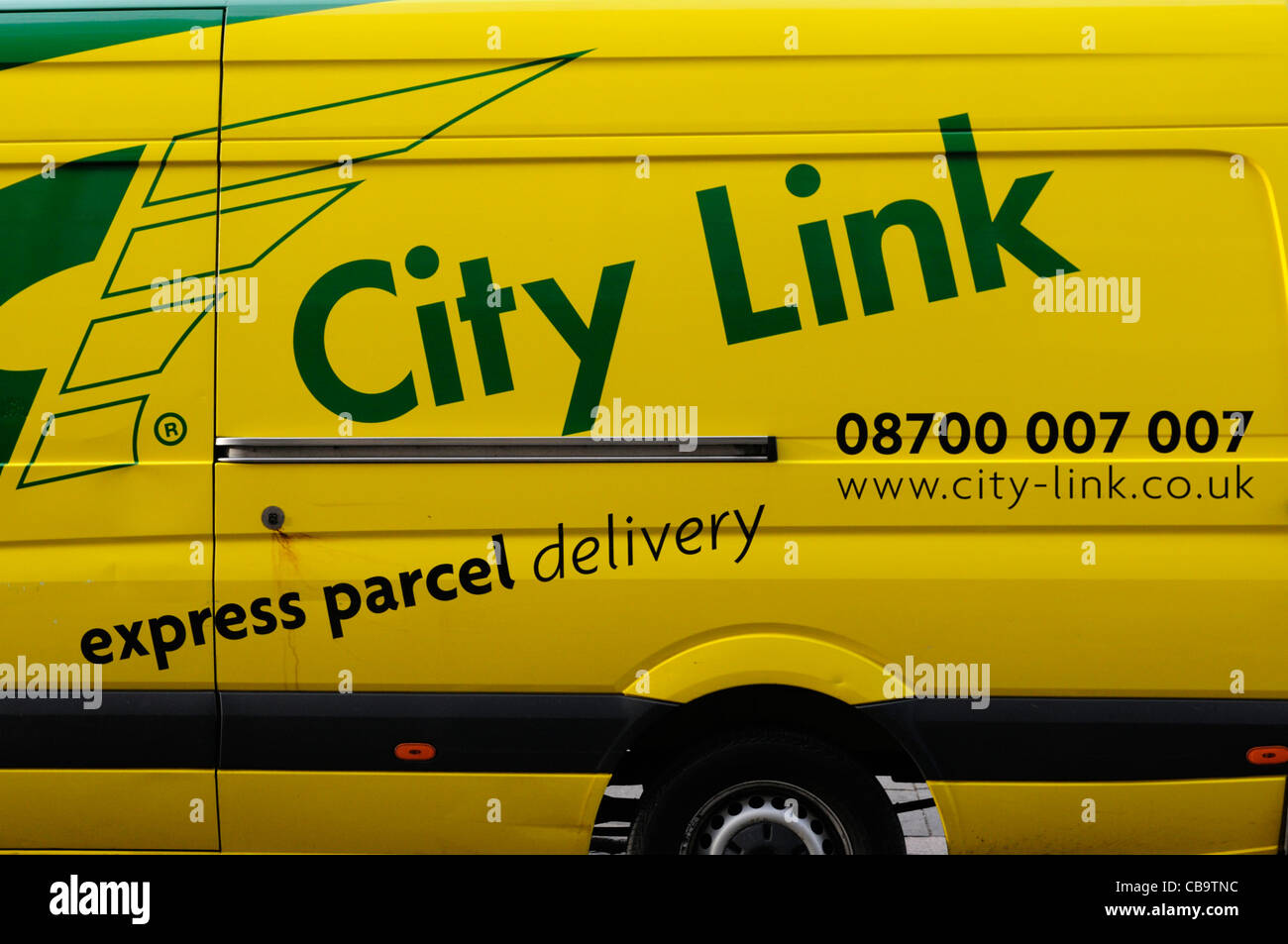 City Link Express consegna pacchi Van, Cambridge, Inghilterra, Regno Unito Foto Stock