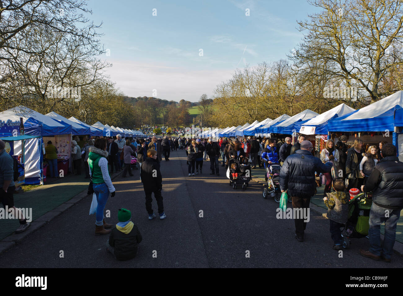 Chatsworth Mercatino di Natale Foto Stock