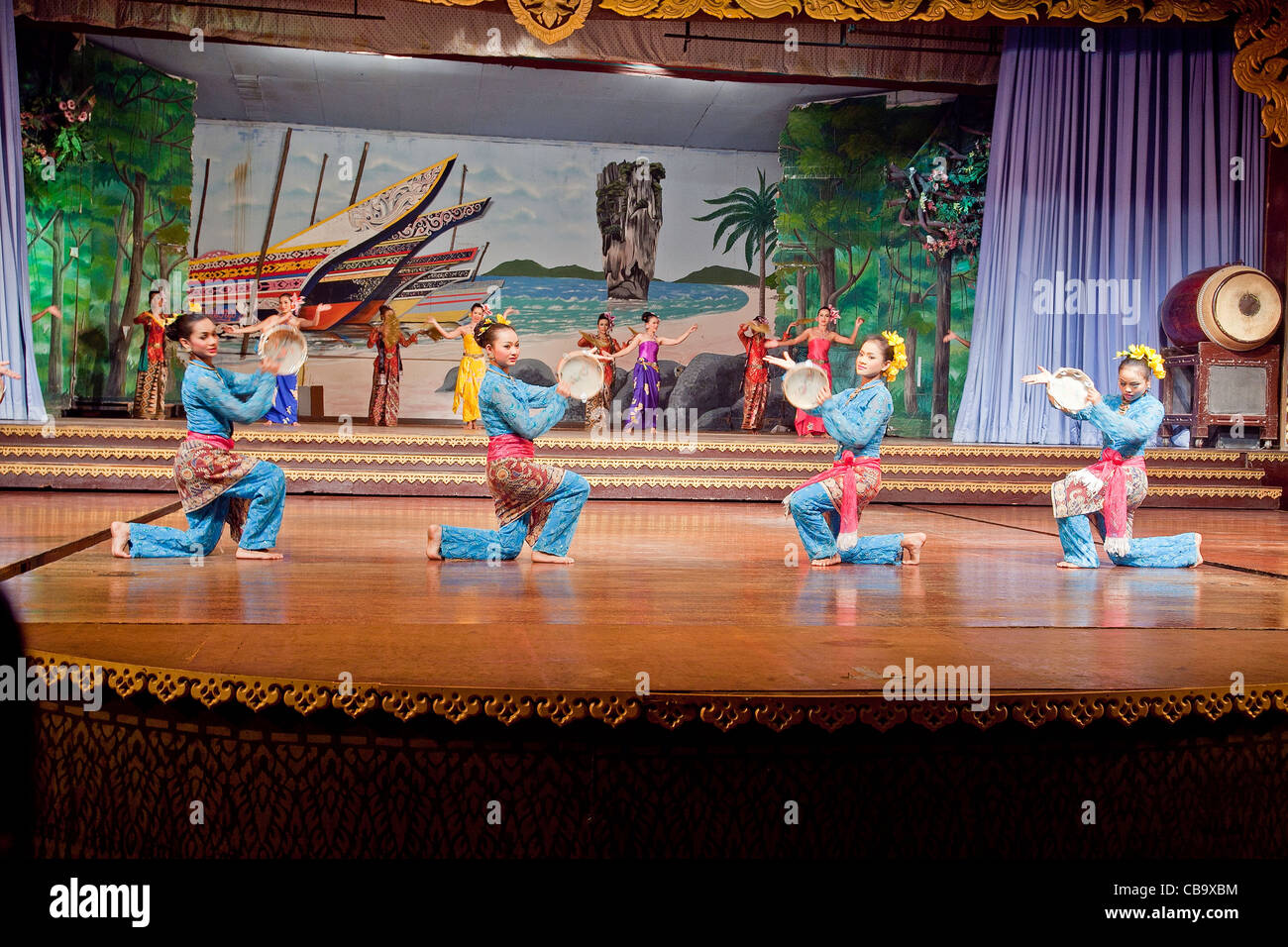 Thailandia Transvestite spettacolo e cultura danza in Thailandia Asia Foto Stock