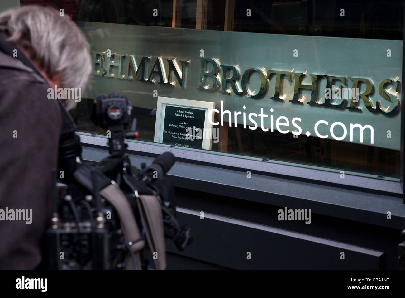 La Lehman Brothers società segni per asta dopo il fallimento di Christie's, London, Regno Unito Foto Stock