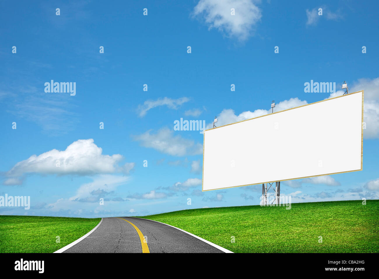 Tabellone per le affissioni in bianco Foto Stock