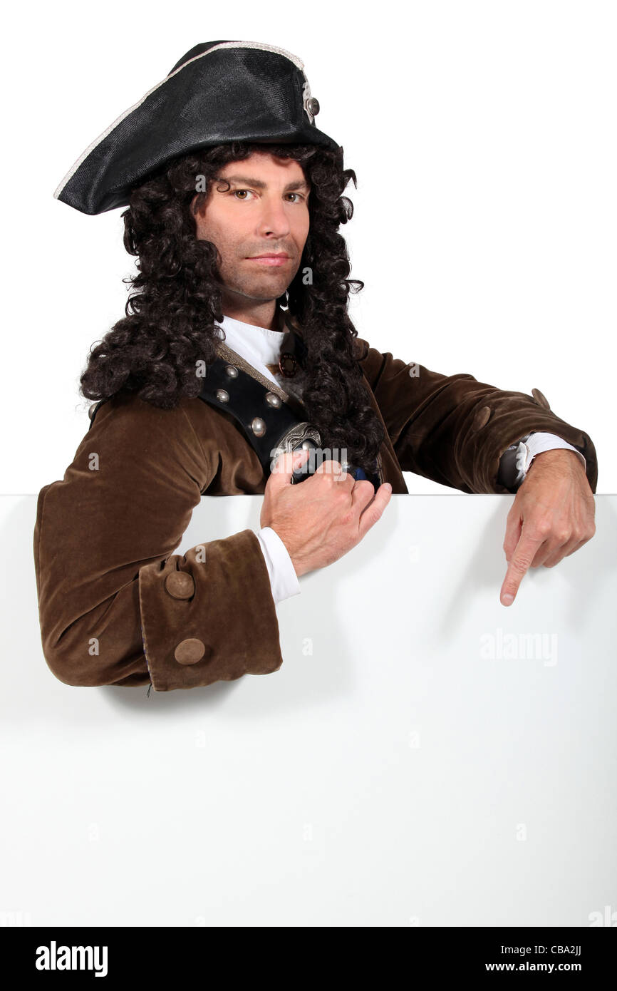 Ritratto di un uomo in costume pirata Foto Stock