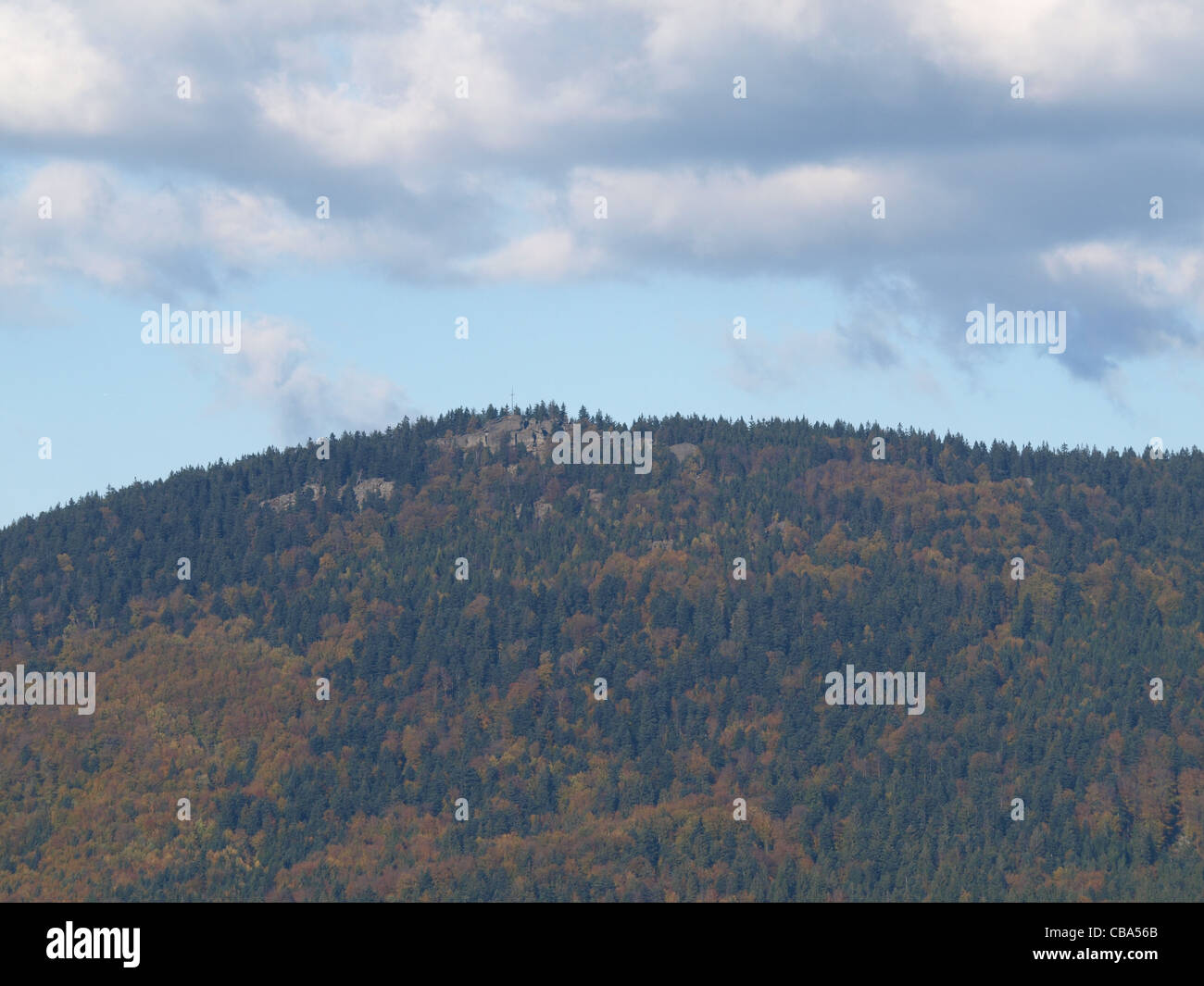 Cresta di montagna Kaitersberg, Foresta Bavarese, Germania Foto Stock