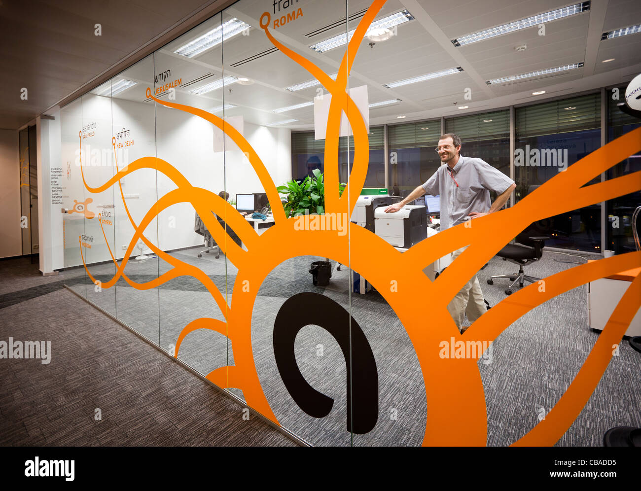 Uffici di AVAST Software a.s presso la sede centrale della società a Praga, Repubblica Ceca. La società ha sviluppato il mondo Foto Stock