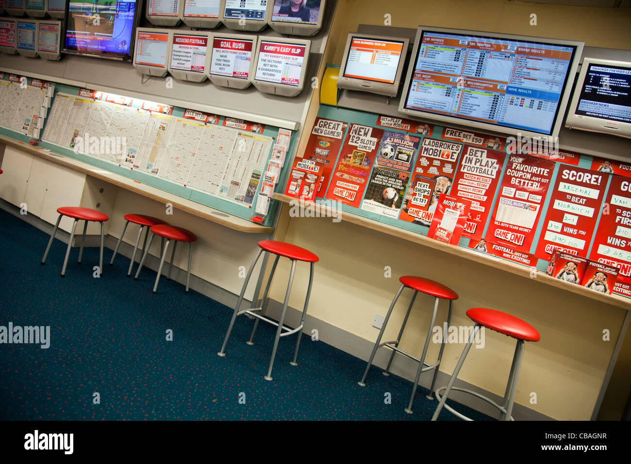 Ladbrokes Shop Interno Foto Stock