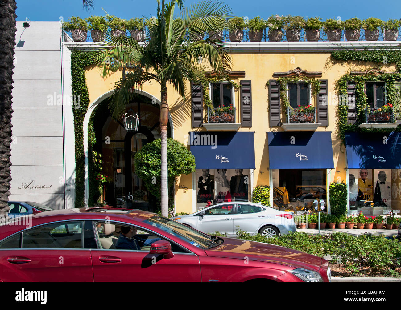 Bijan moda Rodeo Drive boutique negozi di Beverly Hills Los Angeles California Stati Uniti Foto Stock
