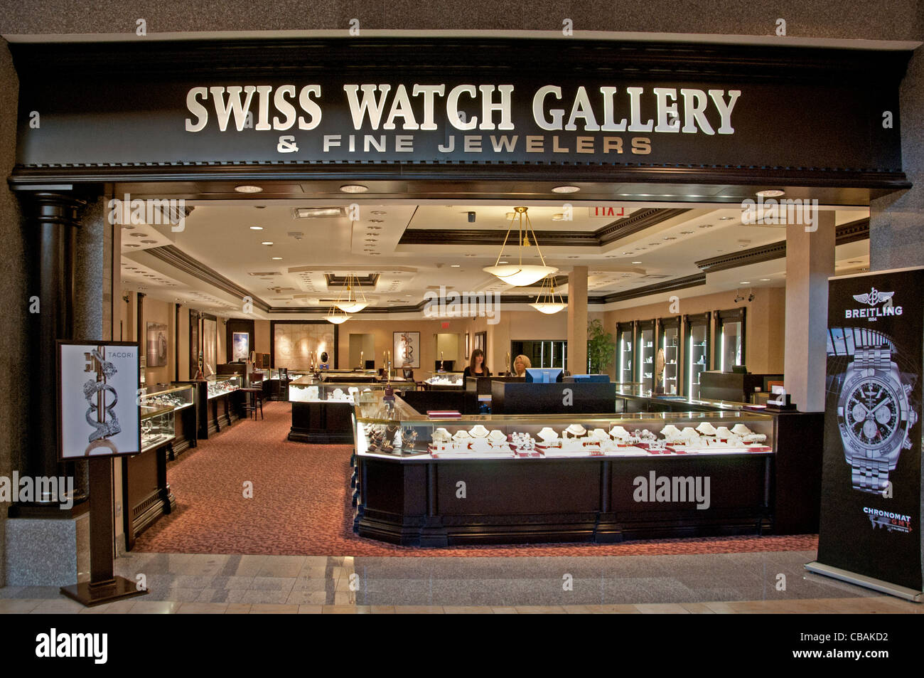 Swiss watch Gallery ammenda gioiellieri negli Stati Uniti Foto Stock