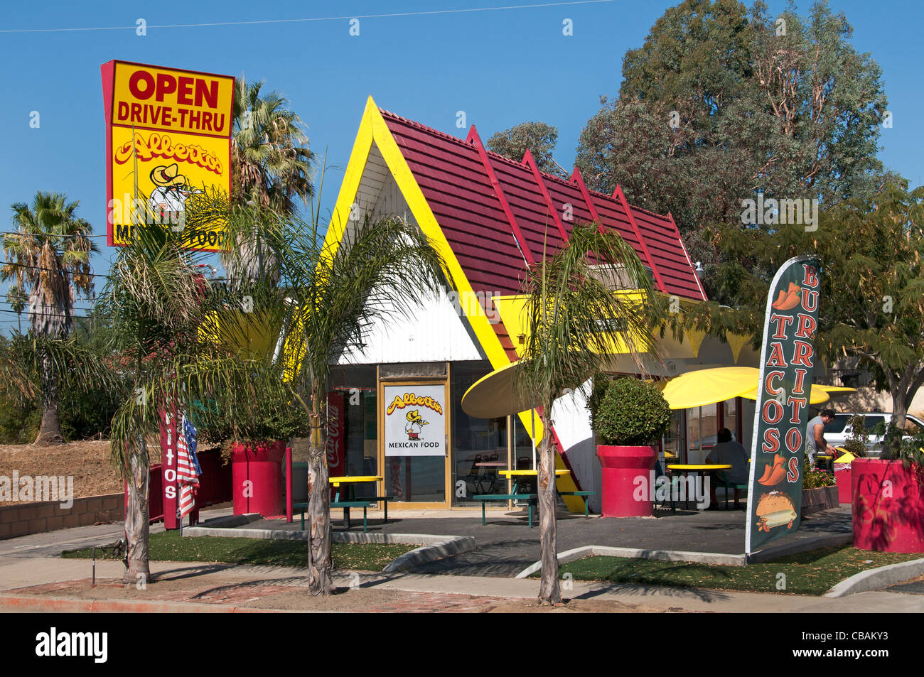 Il lago di Elsinore Albertos cibo messicano Tacos Taco Fast Food California negli Stati Uniti d'America American Foto Stock
