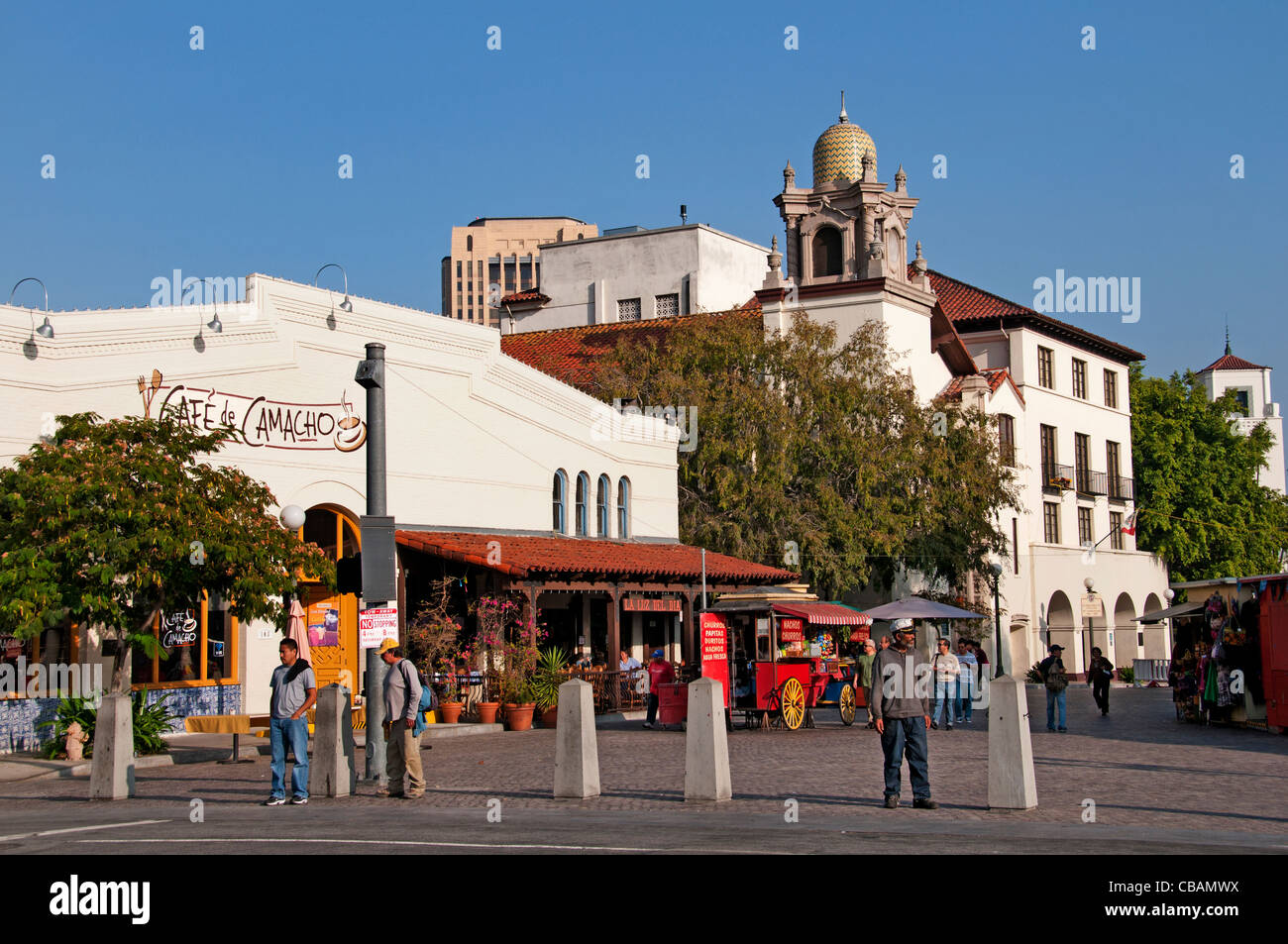 El Pueblo Downtown spagnolo spagna Los Angeles California Stati Uniti Foto Stock