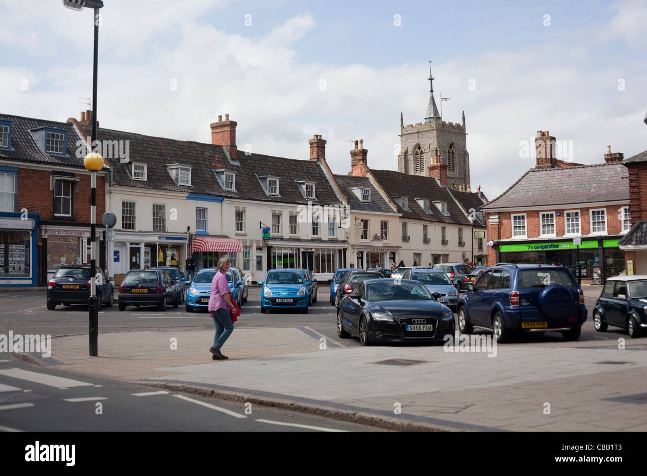 Aylsham. Piazza del mercato. Norfolk. Foto Stock