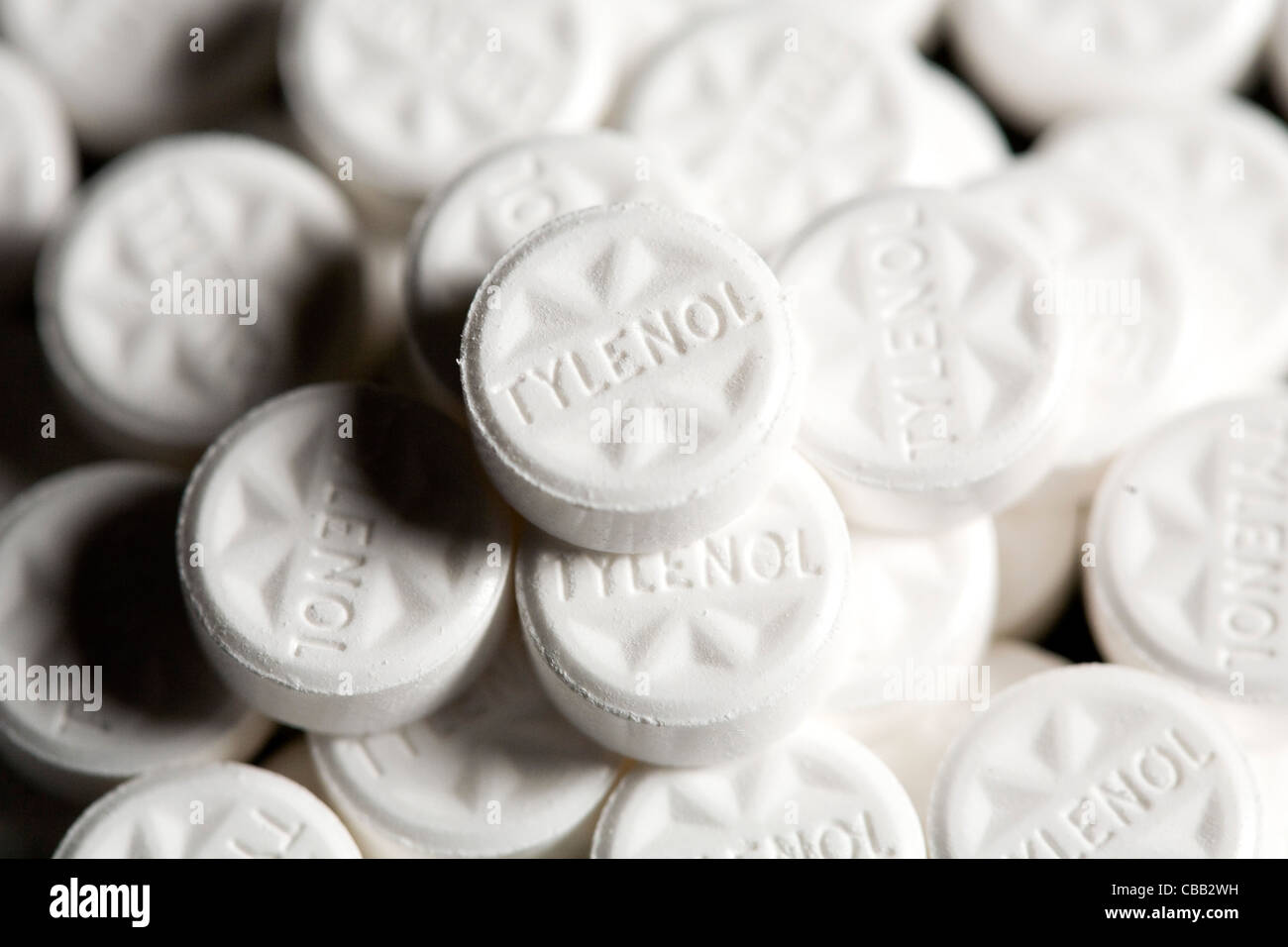 Tylenol acetaminophen pillole. Foto Stock