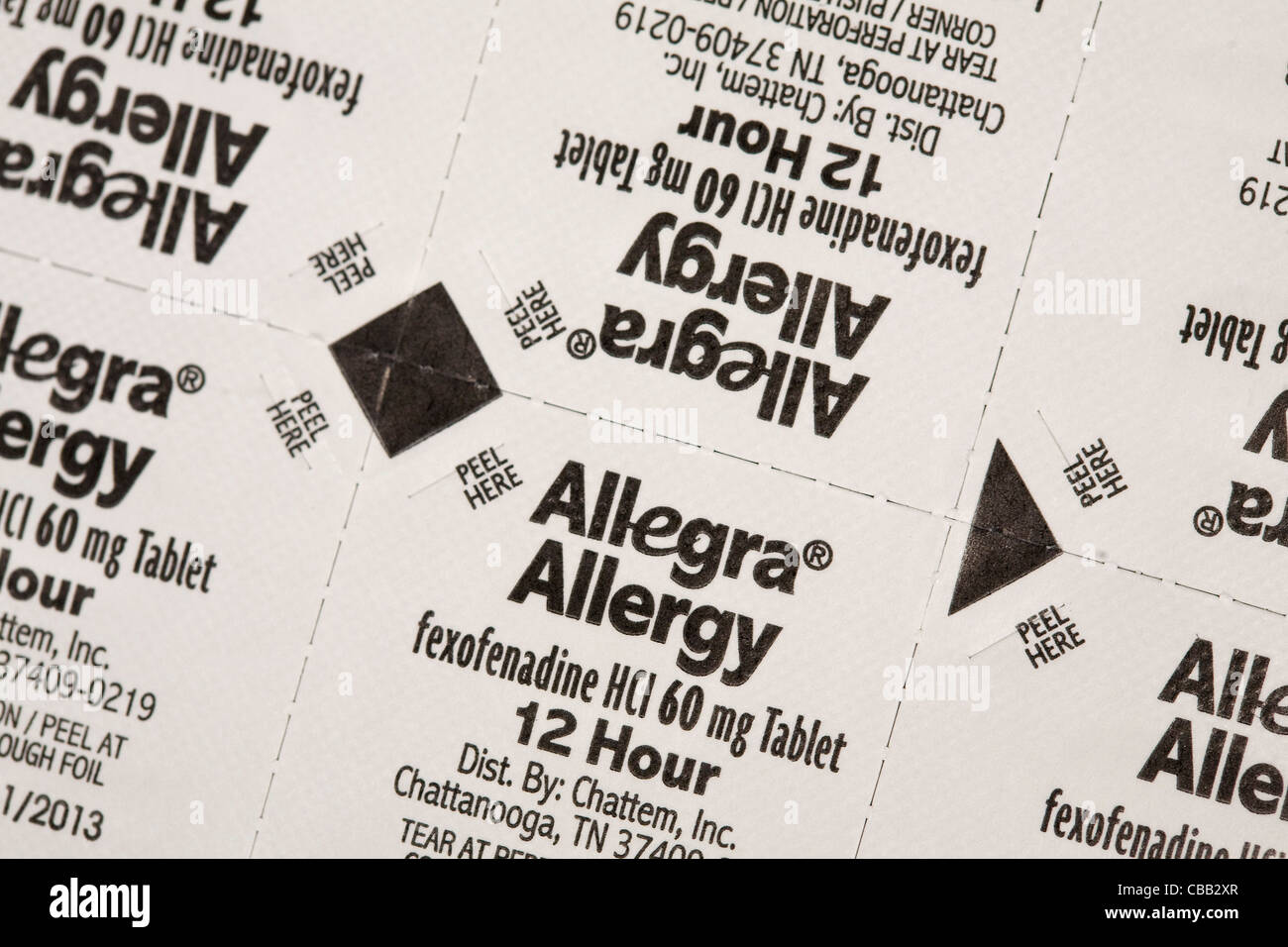 Allegra allergy medicine Foto Stock