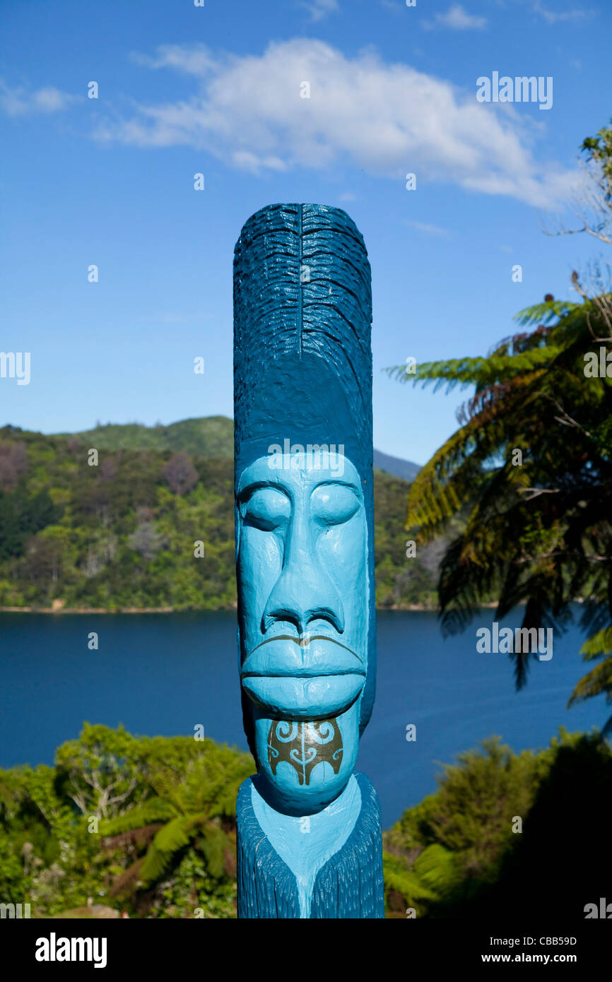 Lochmara Lodge, Marlborough Sounds, Isola del Sud, Nuova Zelanda Foto Stock