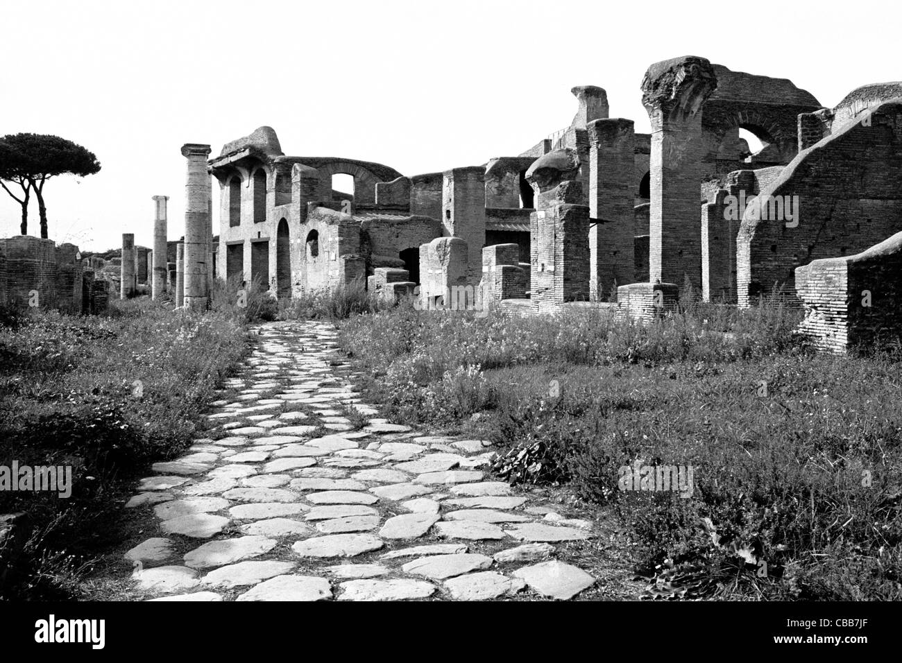 Le rovine romane di Ostia Antica Foto Stock