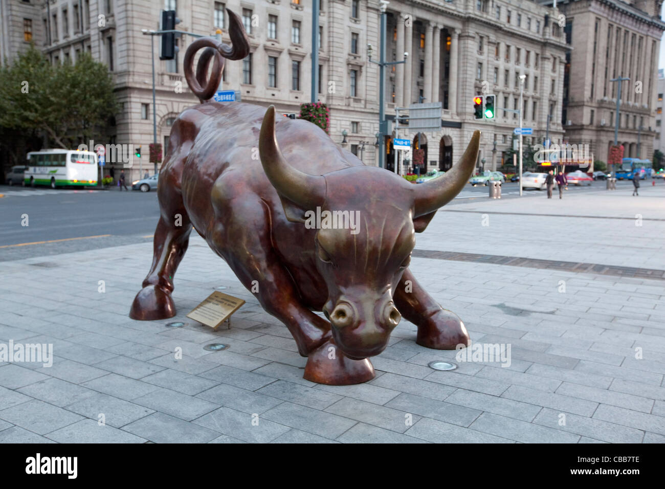 Shanghai Bull sorella di Wall Street Bull Foto Stock
