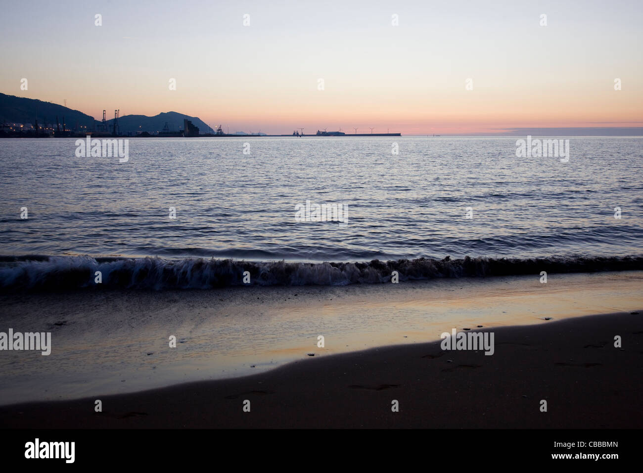 Immagine di panorama con il mare ed il cielo Foto Stock