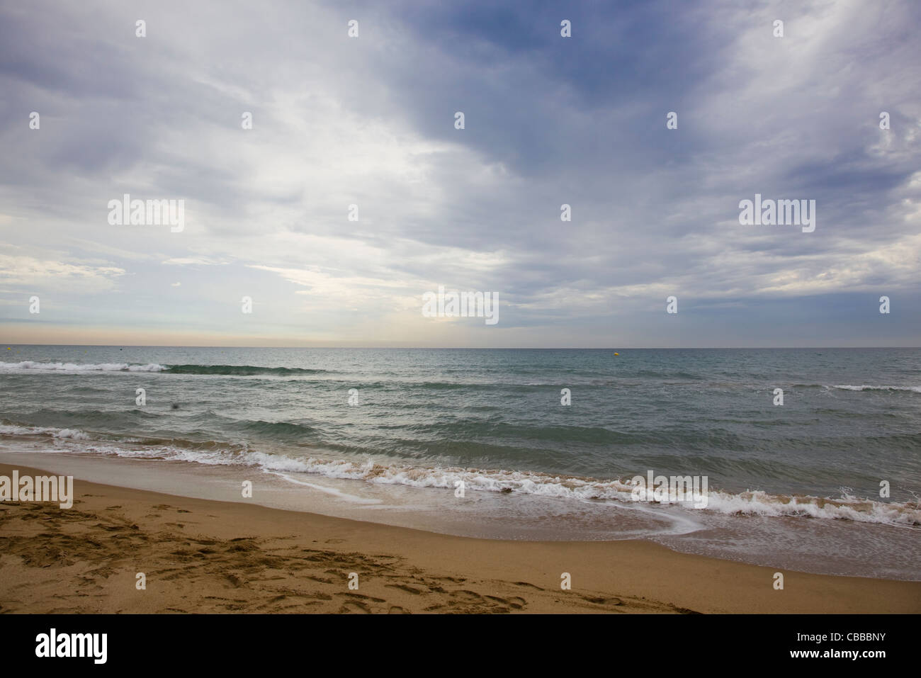 Immagine di panorama con il mare ed il cielo Foto Stock