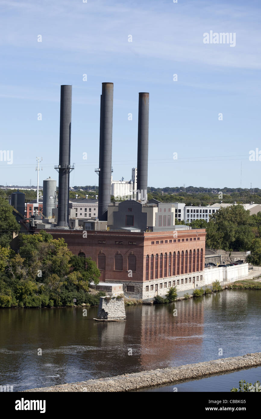 Il sud-est impianto vapore a Minneapolis, Minnesota Foto Stock