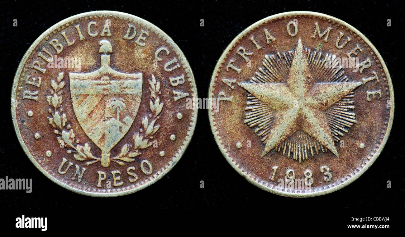 1 pesos, Cuba, 1983 Foto Stock