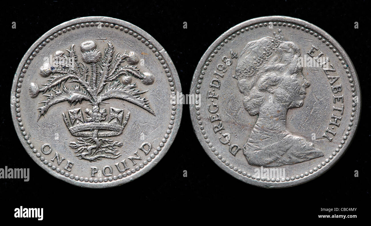 1 libbra di moneta, UK, 1984 Foto Stock