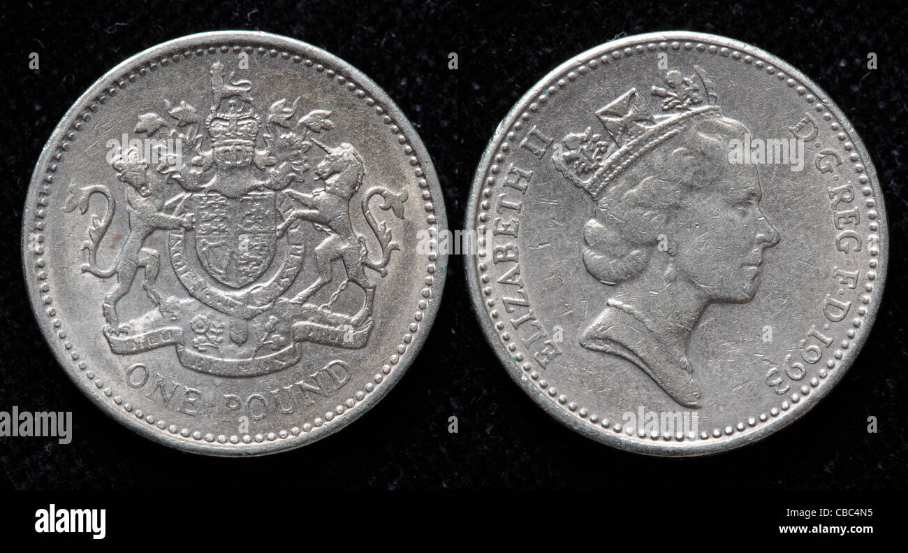 1 libbra di moneta, UK, 1993 Foto Stock