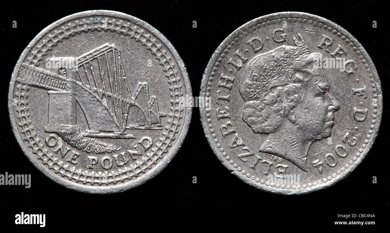 1 libbra di moneta, UK, 2004 Foto Stock