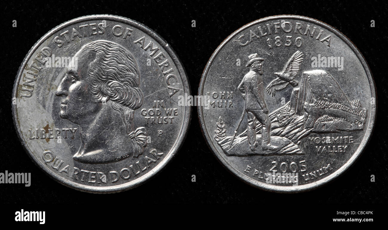 Quarto di Dollaro moneta, USA, 2005 Foto Stock