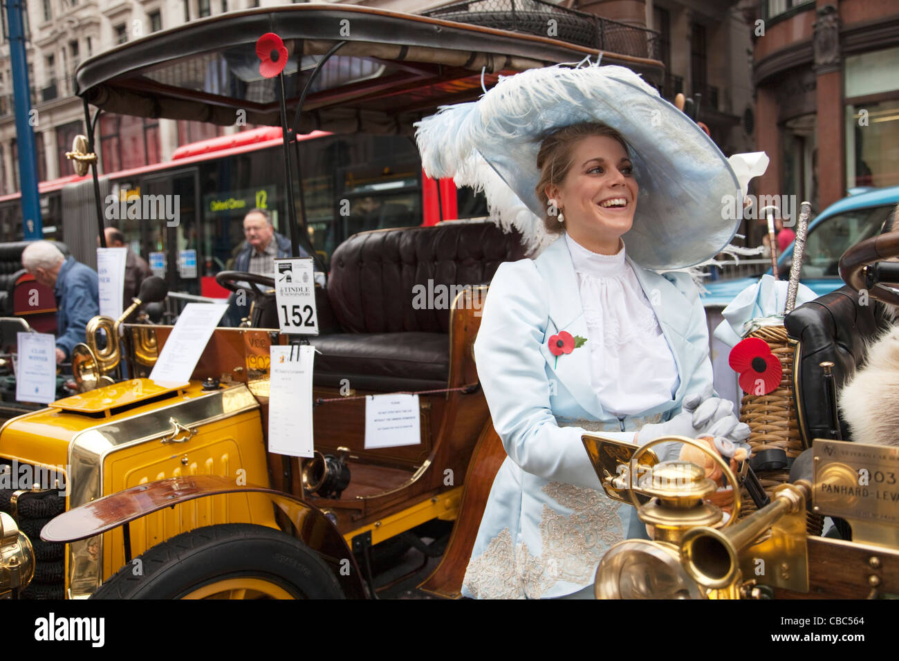Inghilterra, Londra, partecipante in annuale "Londra a Brighton Vintage Rally Car' Foto Stock