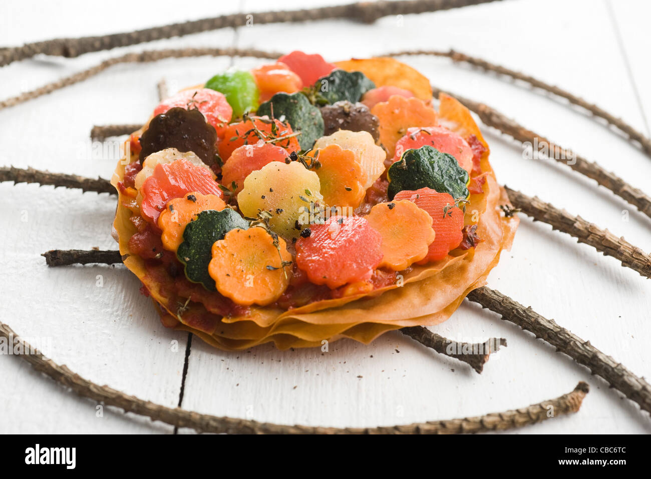 Verdure Croccanti tart Foto Stock