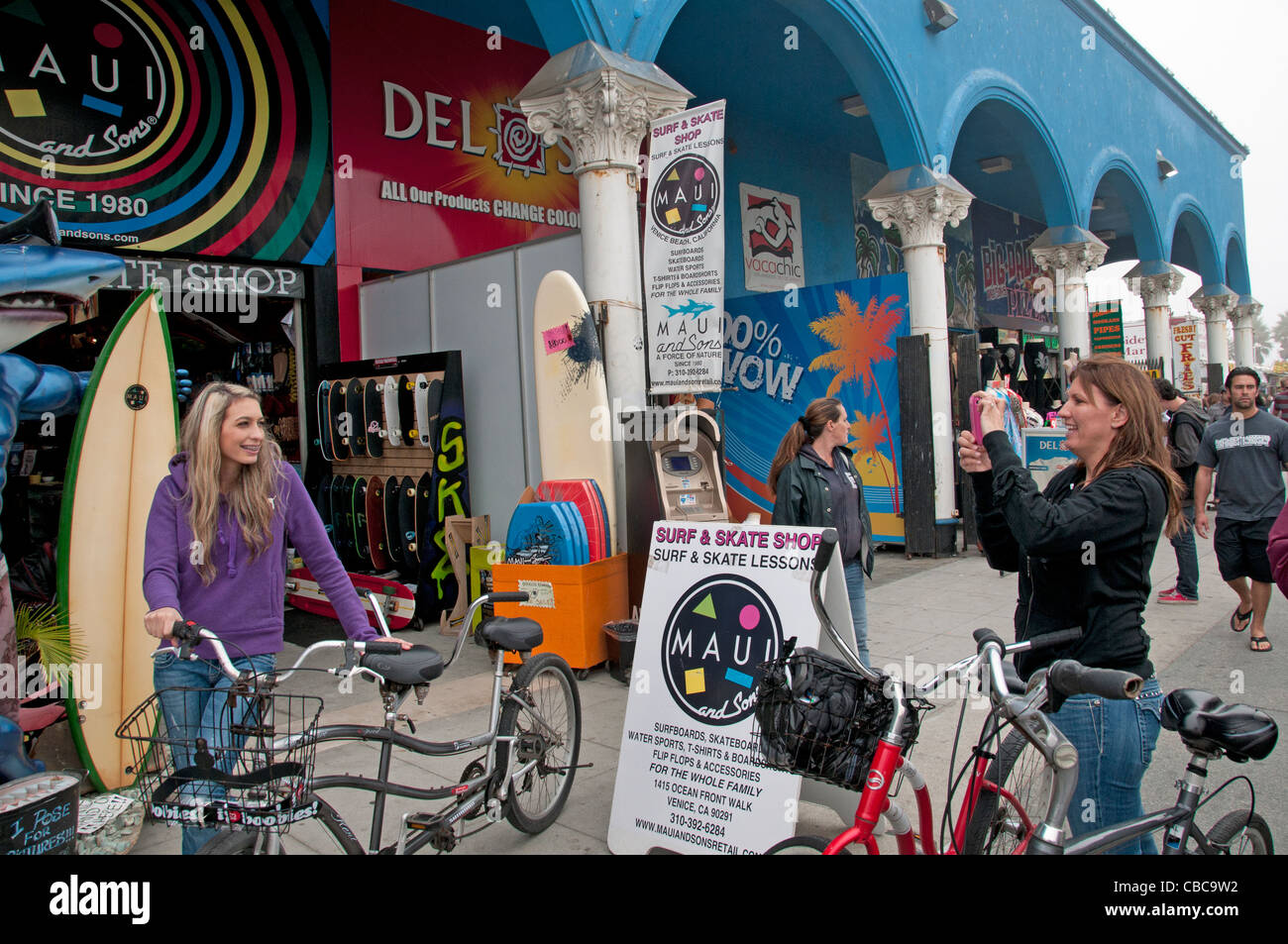 Venice Beach California Stati Uniti boardwalk Foto Stock